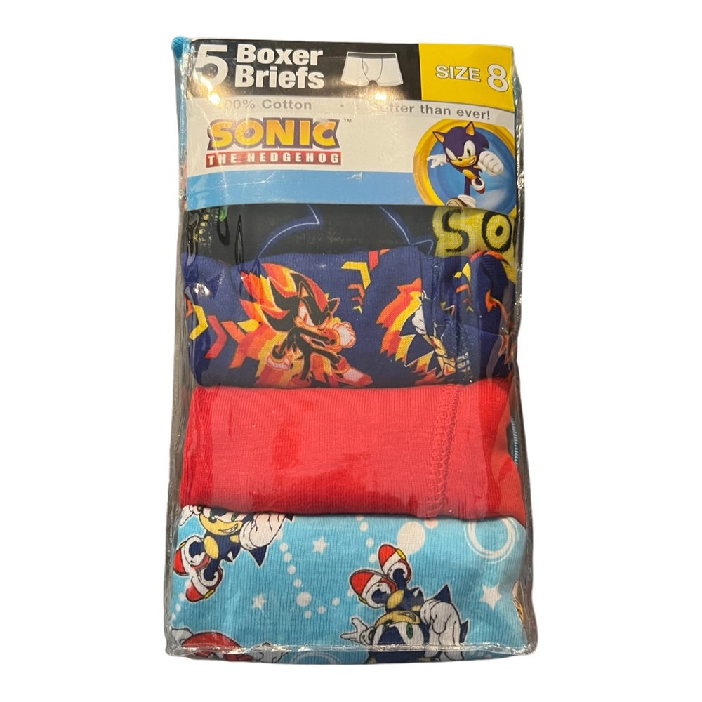 Handcraft Sonic The Hedgehog boys boxer briefs. Size 8 NEW
